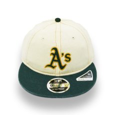 画像1: NEW ERA OAKLAND ATHLETICS CHROME DENIM RETRO CROWN 9FIFTY CAP (1)