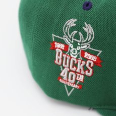 画像6: MITCHELL & NESS MILWAUKEE BUCKS 40TH ANNIVERSARY SIDE PATCH SNAPBACK CAP (6)